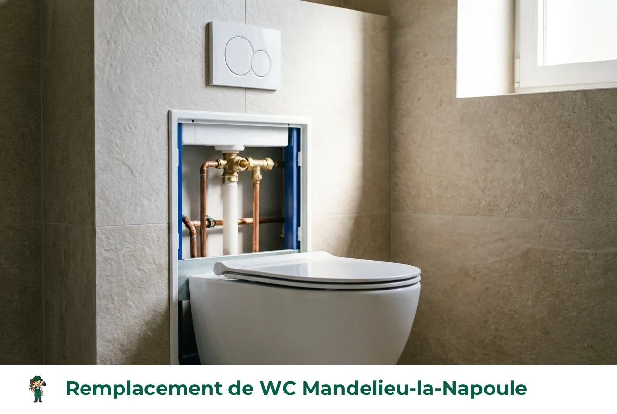 Remplacement de WC à Mandelieu-la-Napoule