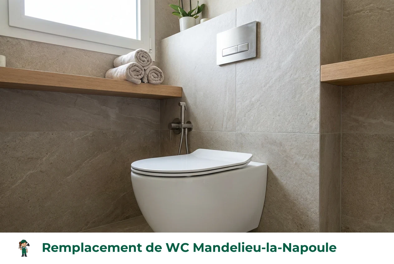 Remplacement de WC à Mandelieu-la-Napoule