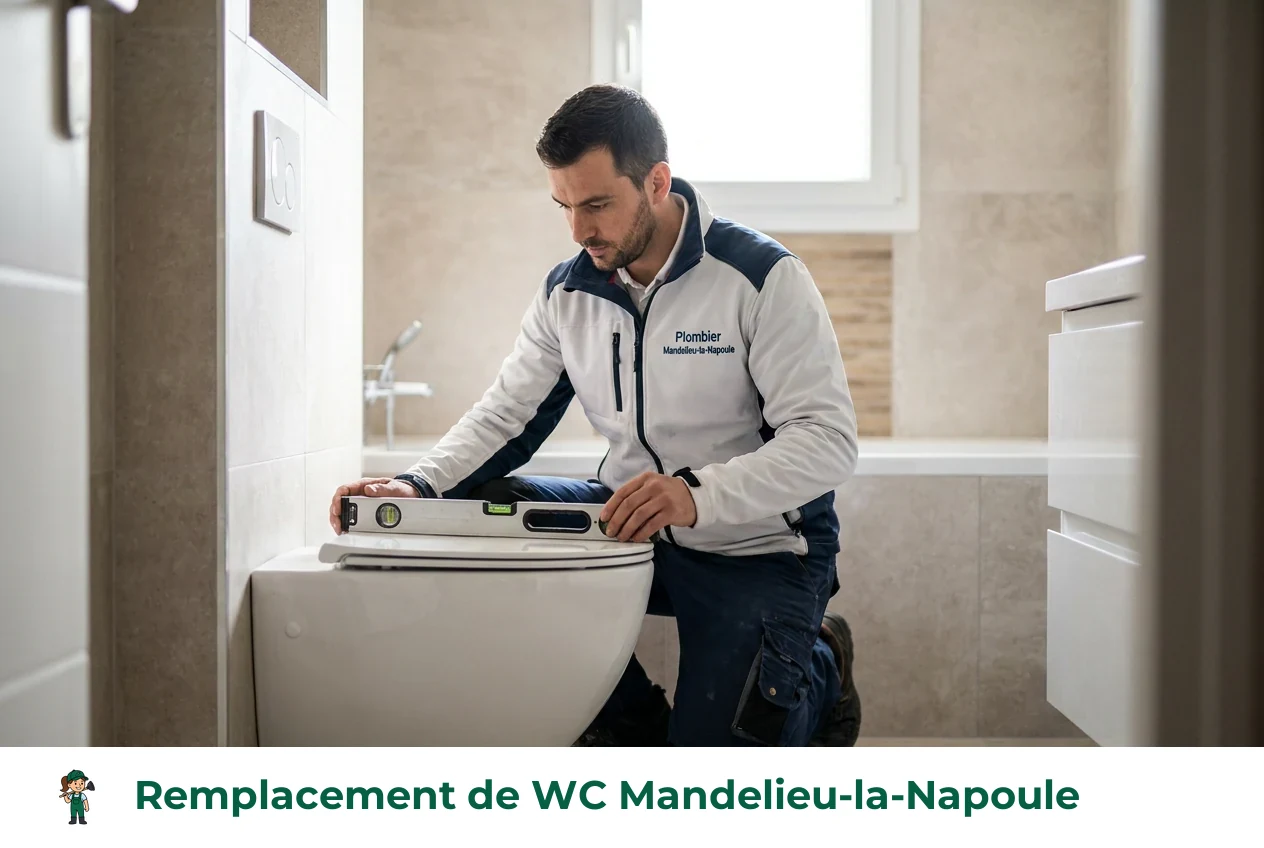 Remplacement de WC à Mandelieu-la-Napoule